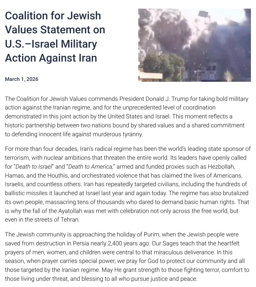 Coalition for Jewish Values tweet media