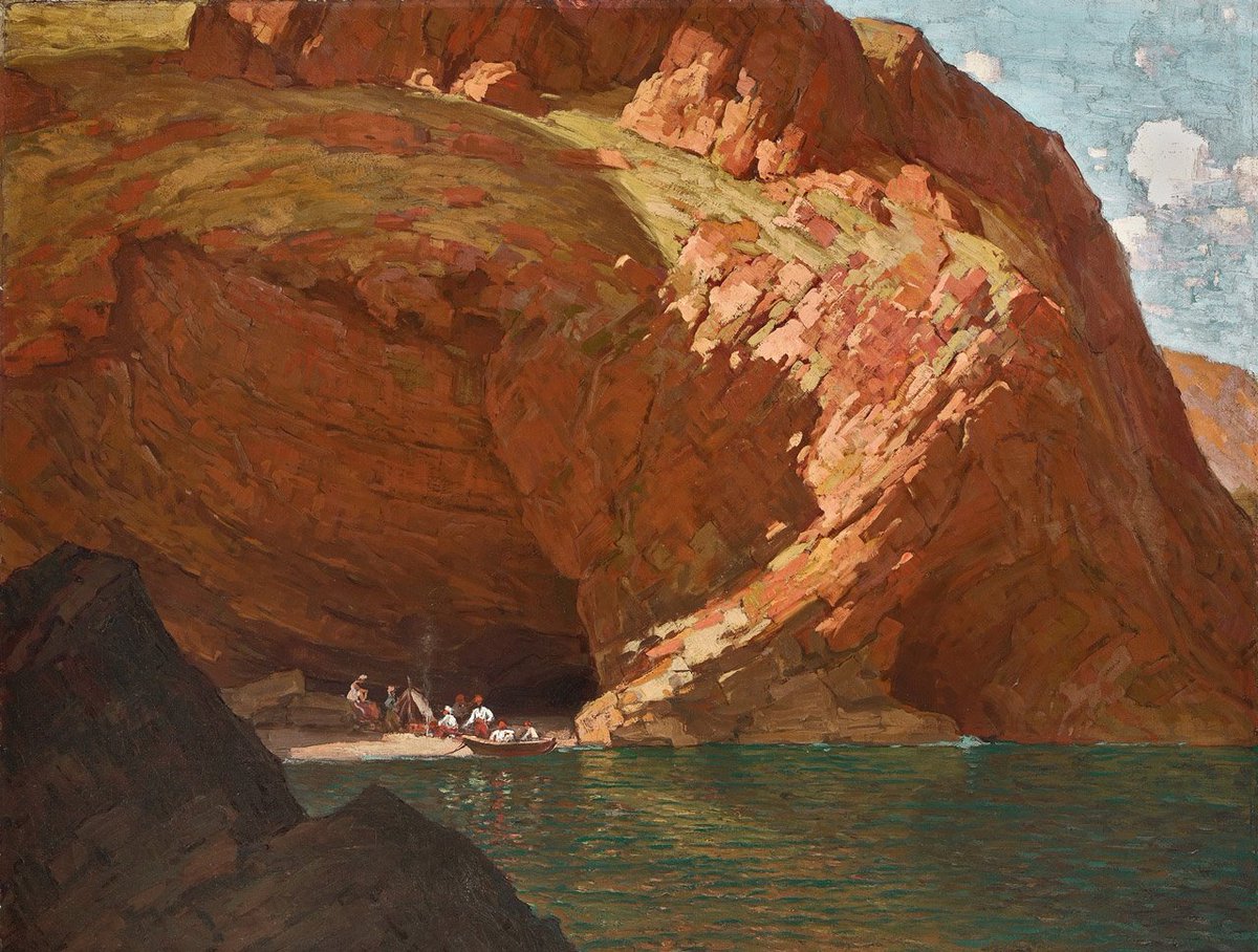 Ay_Blinkin's tweet photo. The Rendezvous - Edgar Alwin Payne (American, 1883–1947) https://t.co/TXeOc9W8qE