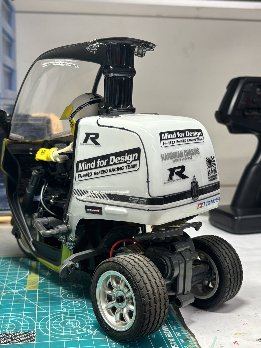 タミヤダンシングライダー改 ジャ◯ロキャノピー一旦完成とします_(:3