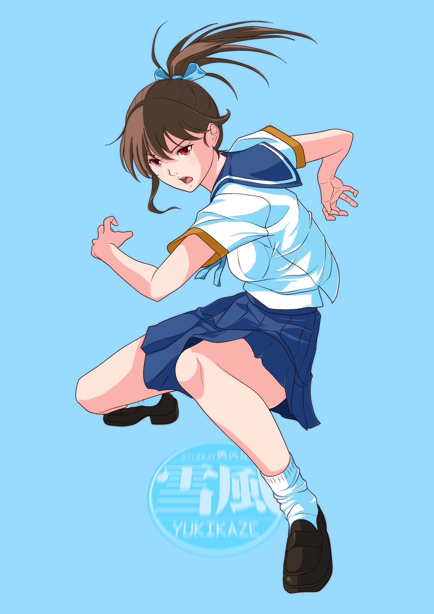 今日は過去絵
「このポーズは描けない」と思ったら描けてしまったパターンの一枚
描けた嬉しさから背景を宇宙にして流星の集中線を使ってしまい無駄に派手になったので今回はキャラだけにしてみました(￣▽￣;)