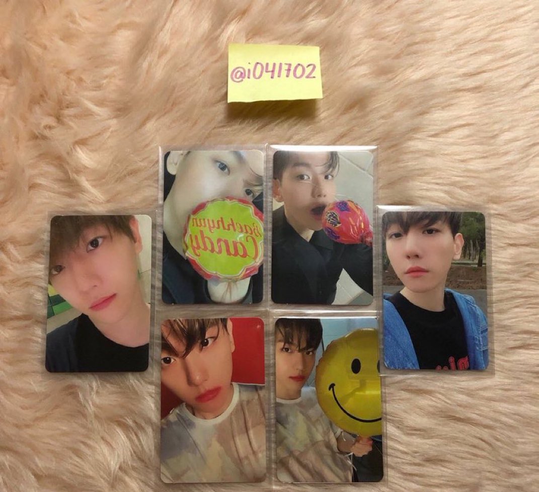 wts lfb baekhyun delight pc set ph

- price: 800
- can do sdd
- selling as set only

t. exo baekhyun delight set pc photocard ph