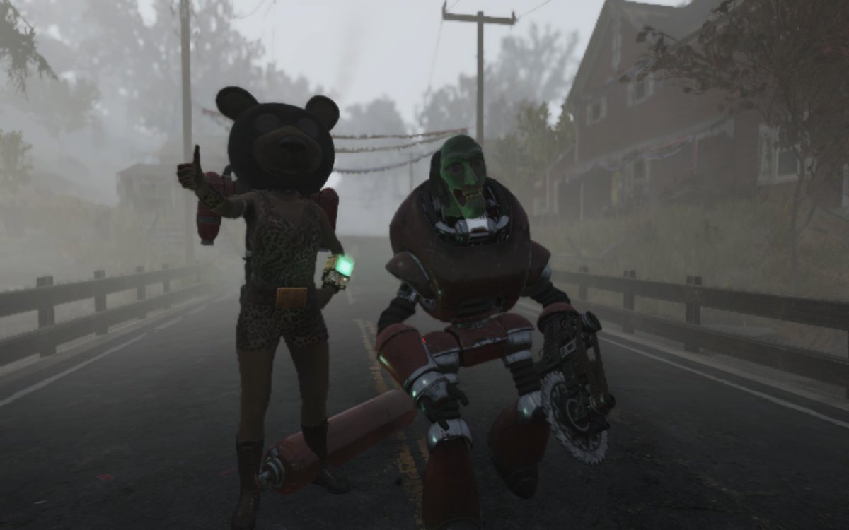 Pastriarchyest's tweet photo. No good mask drops yet this weekend but I'm still in it for the gold.
🎭🎉🎊🤖🍻🌭
#Fasnacht #Fallout76 https://t.co/I5AwVXSb12