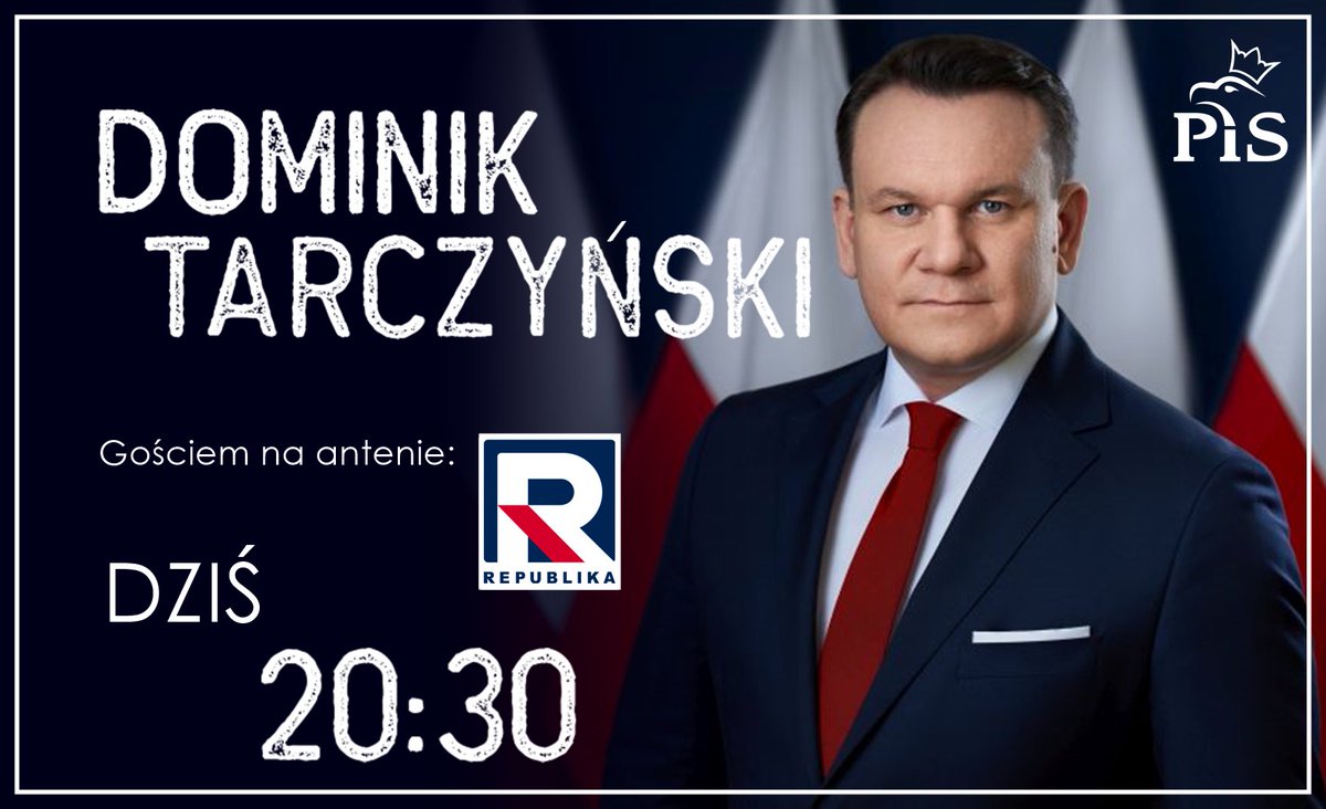 mariagrela's tweet photo. 🔥Będzie się działo 💪🔥

❗️Dziś o 2️⃣0️⃣:3️⃣0️⃣ gościem @RepublikaTV będzie europoseł @D_Tarczynski ✌️🇵🇱

#TVRepublika #BeLikePoland #MakePolandGreatAgain #włączprawdę https://t.co/Gr2Ji3BOcd