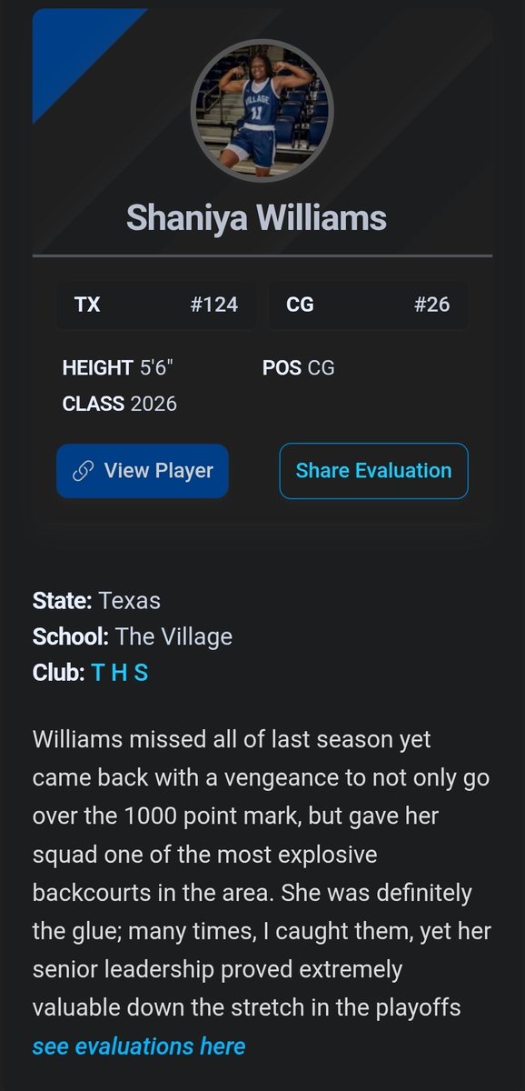 Shaniya Williams tweet media