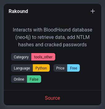 rawsec_cyber's tweet image. New entries were added on the #Rawsec #Cybersecurity Inventory

@noraj_rawsec added

📌 bloodhoundcli by @0x64616e
📌 Rakound by @Digitemis
📌 Rakound-NG by Tamhackti
📌 AD Strider by @PatchRequest

inventory.raw.pm