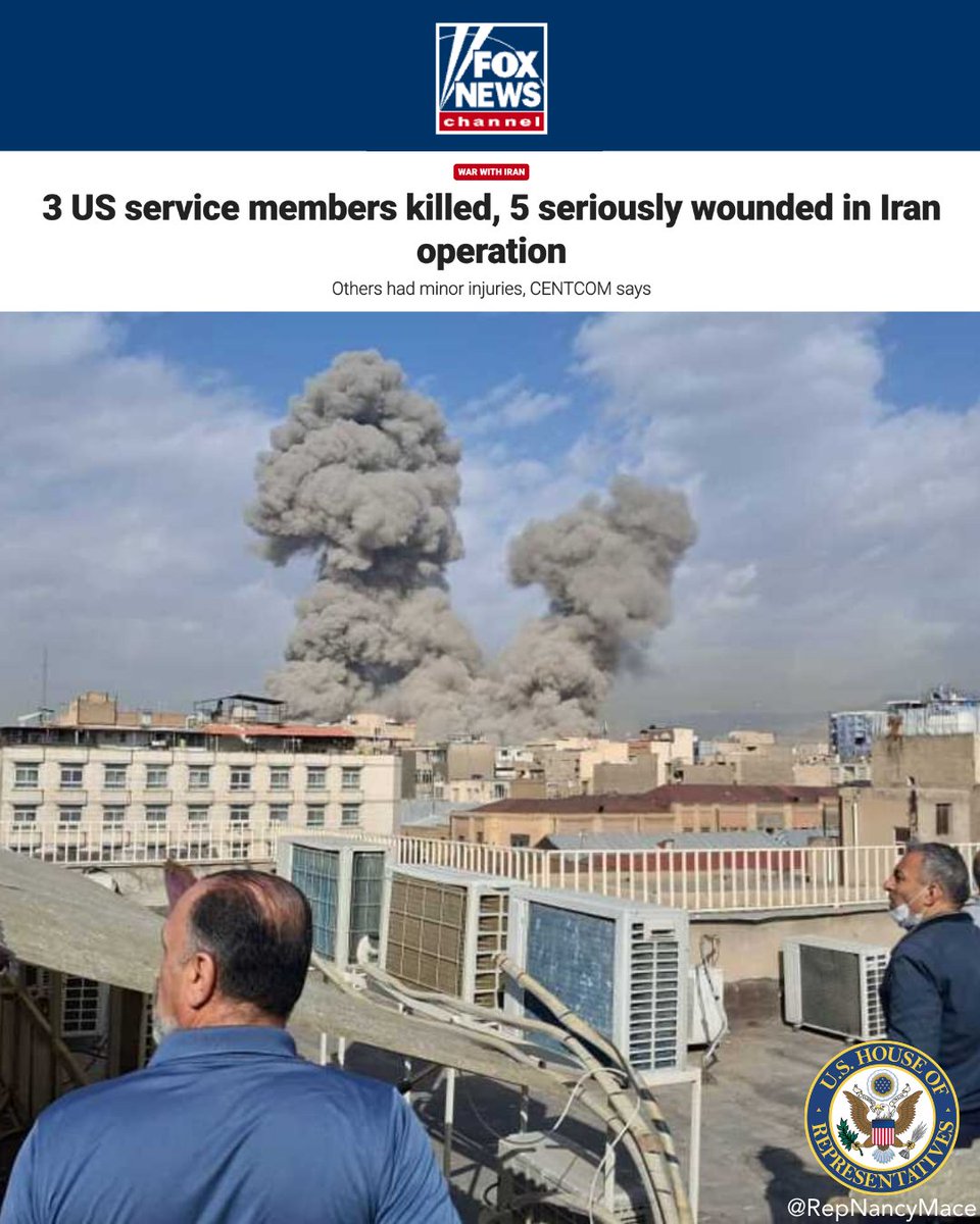 RepNancyMace's tweet image. Three American heroes were killed during Operation Epic Fury. Five more seriously wounded. We will NEVER forget the price they paid defending our great nation. Praying for our troops and their families. God bless each and every one of them. 🇺🇸