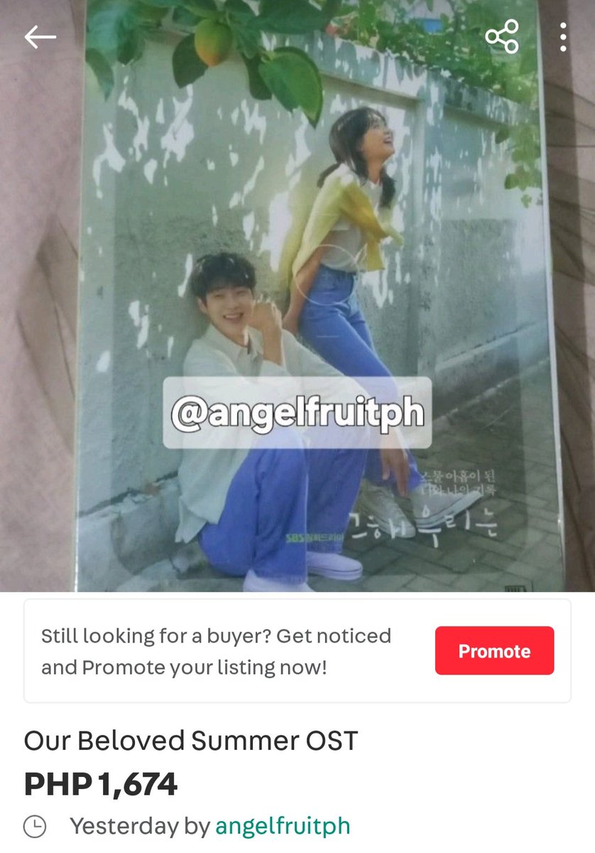 angelfruitph's tweet photo. WTS|LFB|PH

[On-hand]
Sealed Kdrama OST Album! 

Free shipping around Manila! 

If interested, you can DM us here on X, on Instagram, and Carousell.

#KingTheLand #ourbelovedsummer https://t.co/0kAVI2kXiE