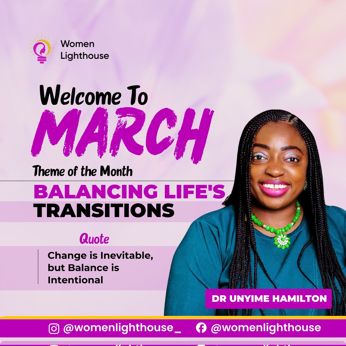 wlhcommunity's tweet photo. Happy New Month Ladies!🎉

May your month be filled with steady growth.

The theme was curated specifically for women to understand that moving on to the next level isn't always as clean or easy as they'd like it to be. Watch out for all our posts &amp; invite others to join in! https://t.co/E4zEIOH2Vf