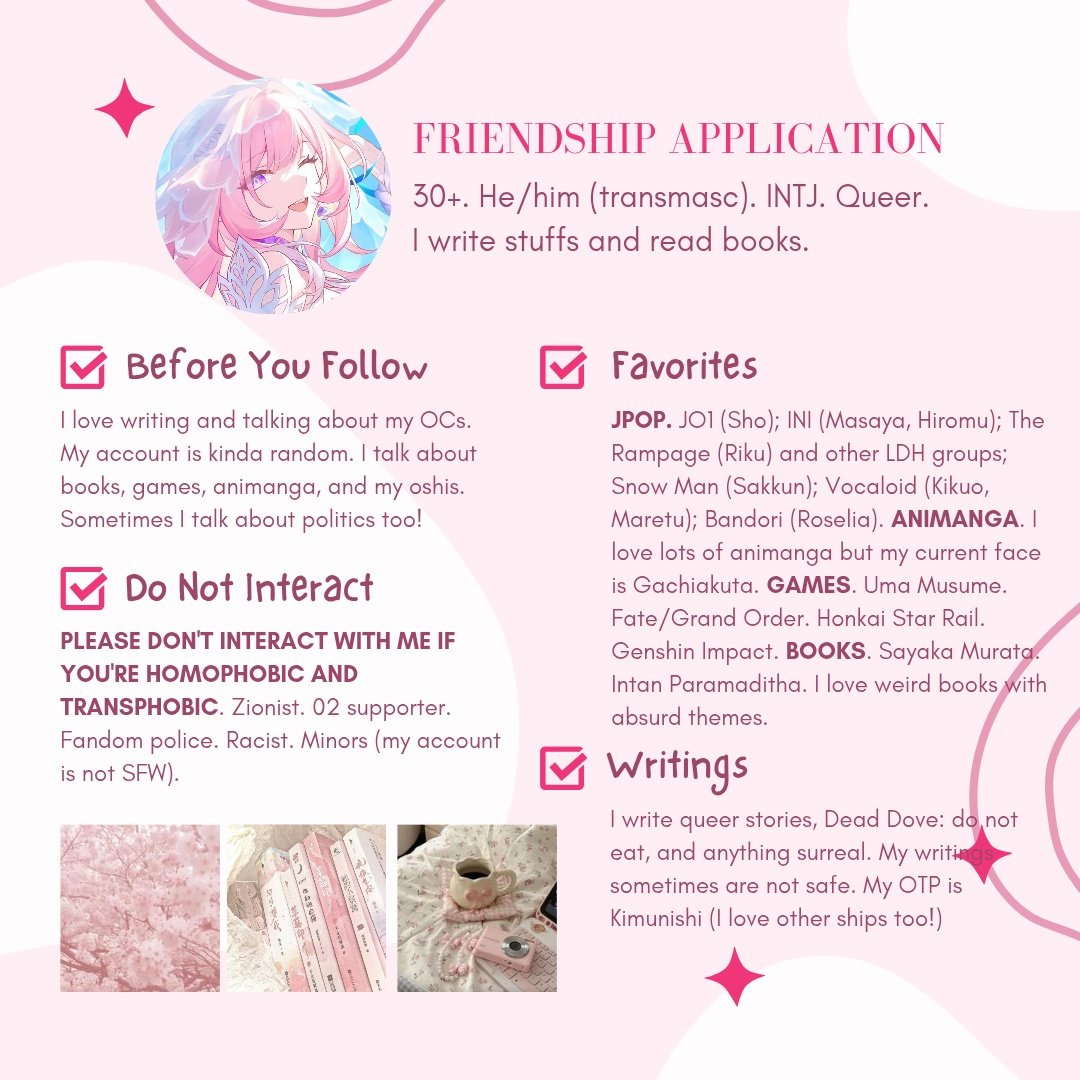 *JPOPmfs! haloo! aku lagi mencari mutual untuk meramaikan TLku dengan jpop! ini friendship application ku. kalo minat reply yaaa! Makasiiih ❤️❤️❤️