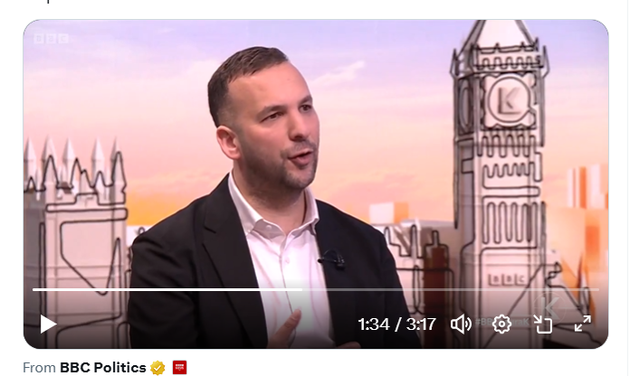 Zack Polanski: "There's no example in history where you've bombed people to democracy."

This is why the Nazi Party are still in power in Germany, Japan is still under military rule, there have been no elections in Serbia since the 1990s and Kosovo hasn't achieved independence.