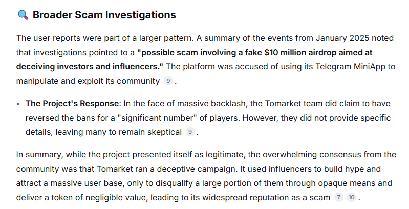 PikaDetects's tweet image. TOMARKET Scam 

#AirdropSCAMS #Community #CryptoExchanges