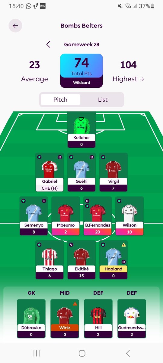 CarlBomb3's tweet photo. @LetsTalk_FPL Thanks for the heads up on Haaland Andy!!!!! Legend 😉 https://t.co/87sjfgYvpr