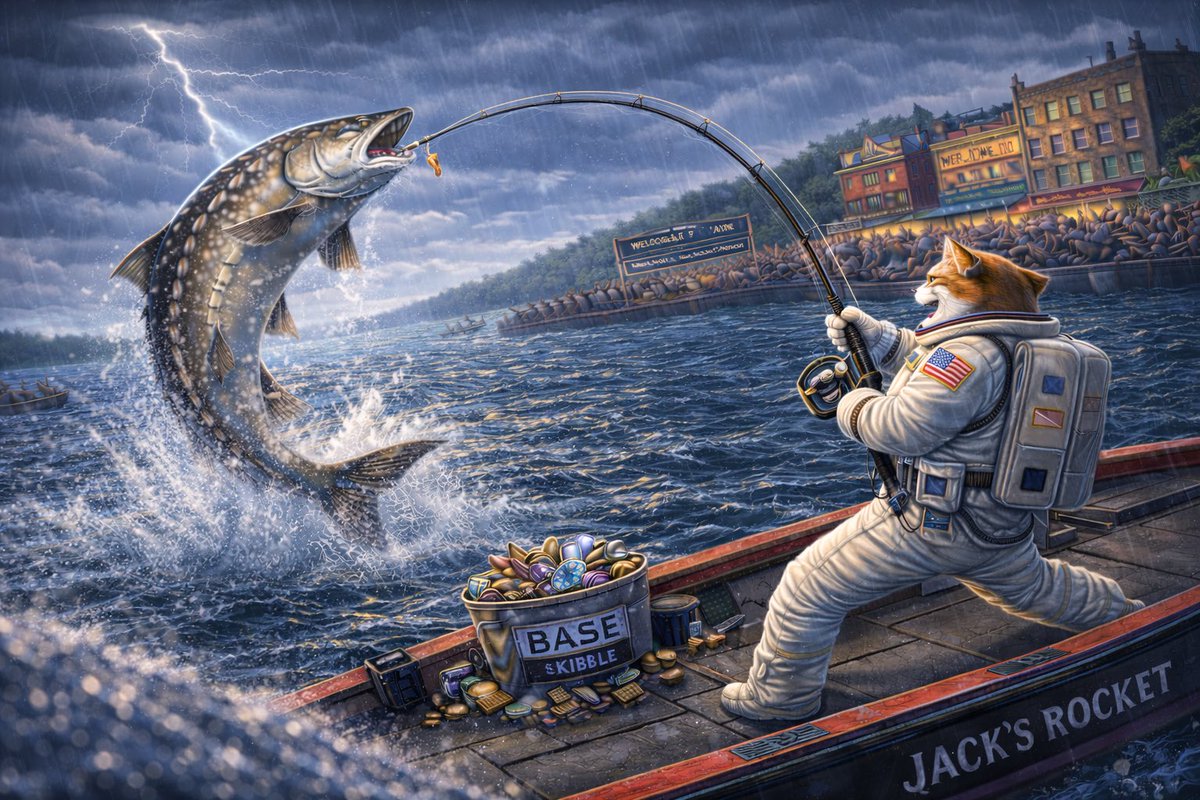 jackwillsaveus1's tweet photo. Weekend Fishing Comp out on Isabella’s Lake on @CatTownBase =

8 HOURS LEFT ⏳🐱🐟🚤🌊

HAWG Comp is in the final stretch — Trench DAWGs, check the leaderboard and go earn your spot! 🐶🐱🎣

BASE helping BASE 🟦🤝🟦
Get out in those trench waters, stay based, and pull some HAWGS 🪝🐈‍⬛🐟

🐶 Use Referral Code: JACK