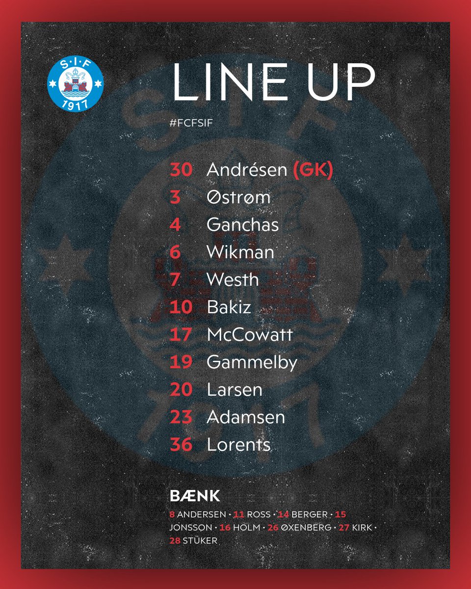 Superligaen's tweet photo. Startopstilling Silkeborg IF #SLDK #FCFSIF #ditholdvoresliga https://t.co/xd38O7NP1F