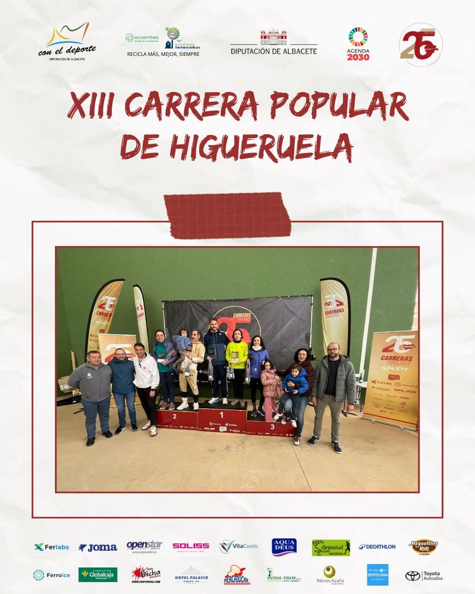 DipualbaDeporte's tweet image. 🚩 #CCPP | #Higueruela, una fiesta en una nueva edición de la ‘Subida al Mojinete’. José Antonio Hernández Navajas y Eva Valera García suben a lo más alto del pódium en una prueba que congregó a cerca de 700 atletas.

✍️ ¡La crónica! 👇
deportes.dipualba.es/Noticias/Ver/9…

#CarrerasPopulares