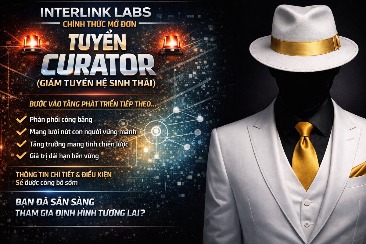 TruongNguyen389's tweet photo. 🚨 INTERLINK LABS ĐANG MỞ ĐĂNG KÝ ỨNG TUYỂN NGƯỜI QUẢN LÝ 🚨
Việc nộp đơn sẽ bắt đầu từ ngày mai.
Mạng lưới đang mở rộng.
Hệ sinh thái đang phát triển.
Và bây giờ… đến ..?
#InterlinkLabs #CuratorProgram #ITLG #Web3 #HumanNodes
#interlink #itlg #itl https://t.co/YpYGnevc1L