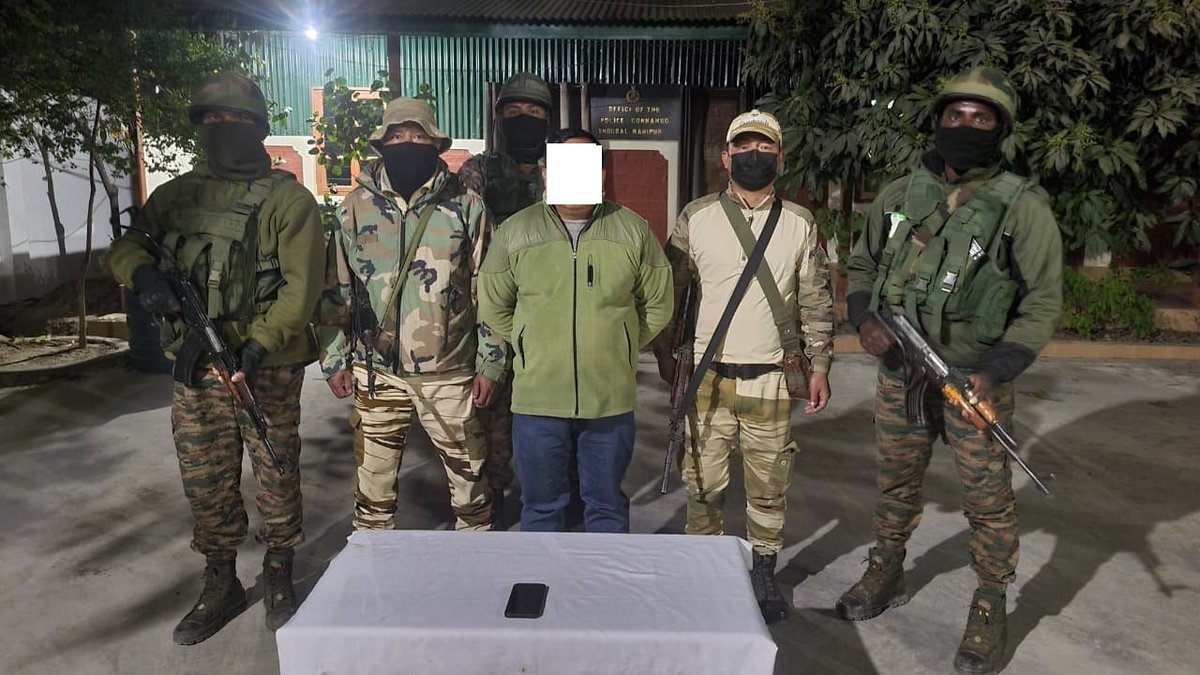 On 28.02.2026, secuirty forces arrested an active cadre of KYKL from Yairipok Lamkhai area, PS and district- Thoubal, one Ibungomacha Laishram alias Rocky alias Ibomcha (43) of Gaili village, Peren, Nagaland a/p Singjamei Yumnam Leikai, Imphal West district. A mobile phone along