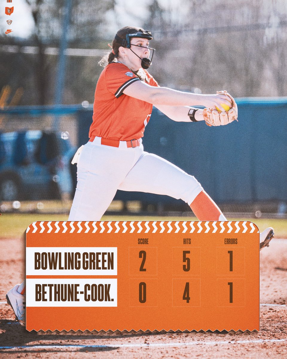 BGSUSoftball's tweet photo. Hannah Simko with a 2-run single &amp; Mackenzie Krafcik with a complete-game shutout!

We'll be back in action at 2 pm today!
#AyZiggy https://t.co/sjGh8SFkOy