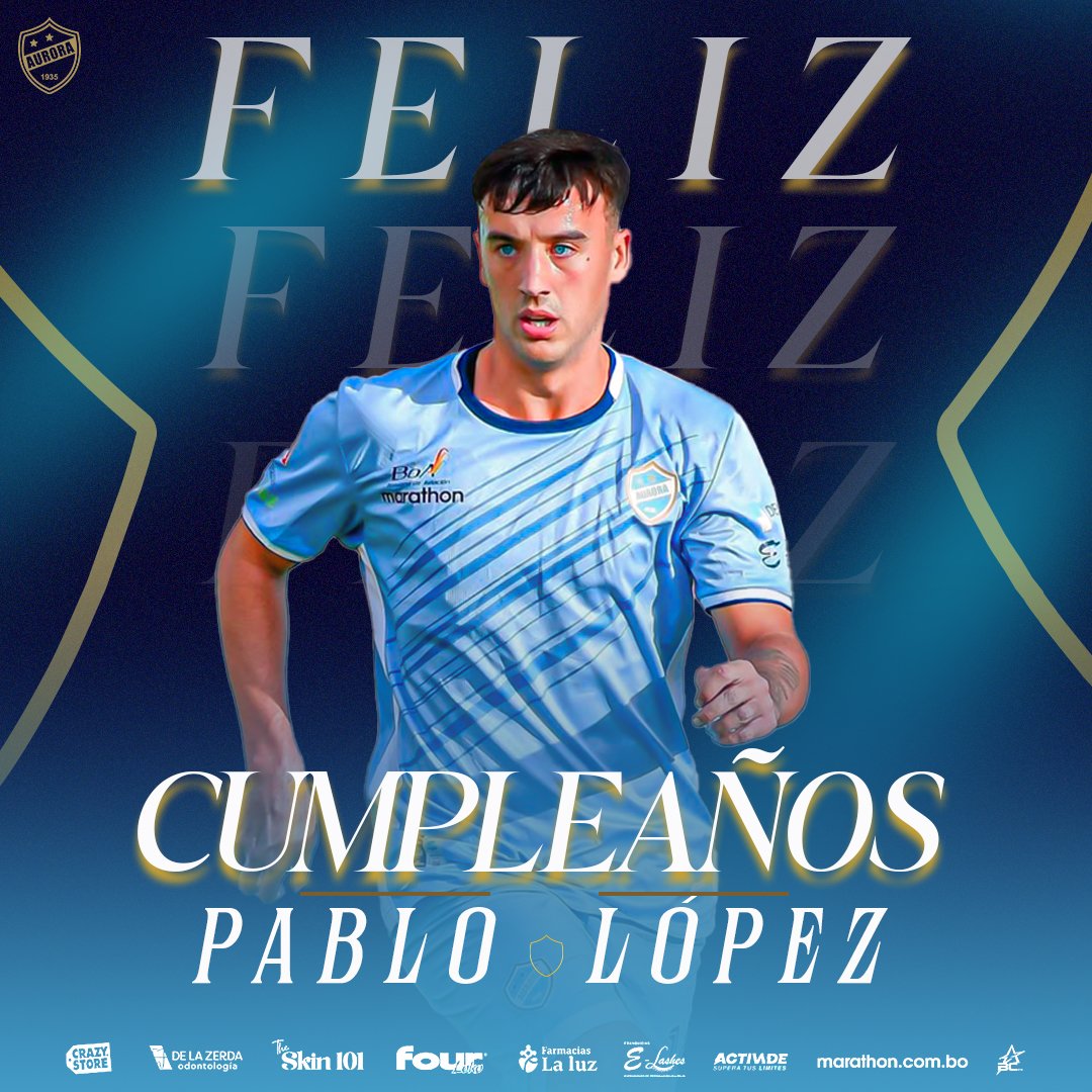 🔵FELIZ CUMPLEAÑOS, PABLO⚪
Hoy está de cumplealos nuestro guerrero Pablo López🎉 Déjale un mensaje de felicitación🎊
#VamosAurora