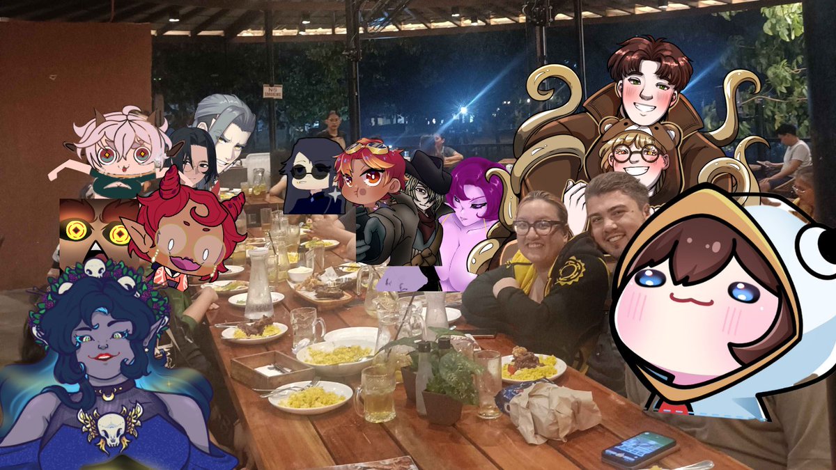 denmotherplays's tweet photo. Thankful to everyone who took part of our first IRL @motherloadSTU Meetup! 💛

@MagindaraVT @mecha1921 @MinokawaCH @MadamaVT @OctJuneStafford @ninzceleste @NeroIgnisArt @AnskiLeed @Altizia_ @Sincarius1 @MadMimicVetra @_myoriarty https://t.co/1lzsO7IefN