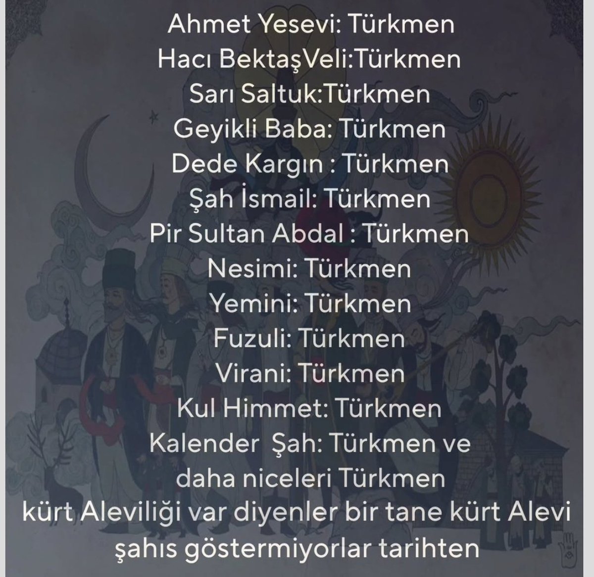 fakten1453's tweet photo. Aleviliğin Uluları Türk'tür. 
Anadolu Aleviliği ile Şii/Şialığı karıştıran cahiller ile kurmanç Aleviliği icat edenler arasında, ruh hastalığı kardeşliği vardır. 

Alevilik, Türklerin İslamiyeti algılama ve yaşama biçimidir. İslamiyet'i Araplaşmadan, Türkçe yaşamanın adıdır. https://t.co/EJBbVwGRv3
