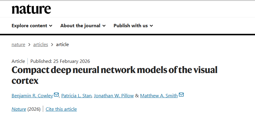 BioAI_Pharma's tweet photo. Compact deep neural network models of the visual cortex
https://t.co/ae4WbCzCwT

#DNN #Visualcortex #NeuroAI https://t.co/lEZogzFPvL