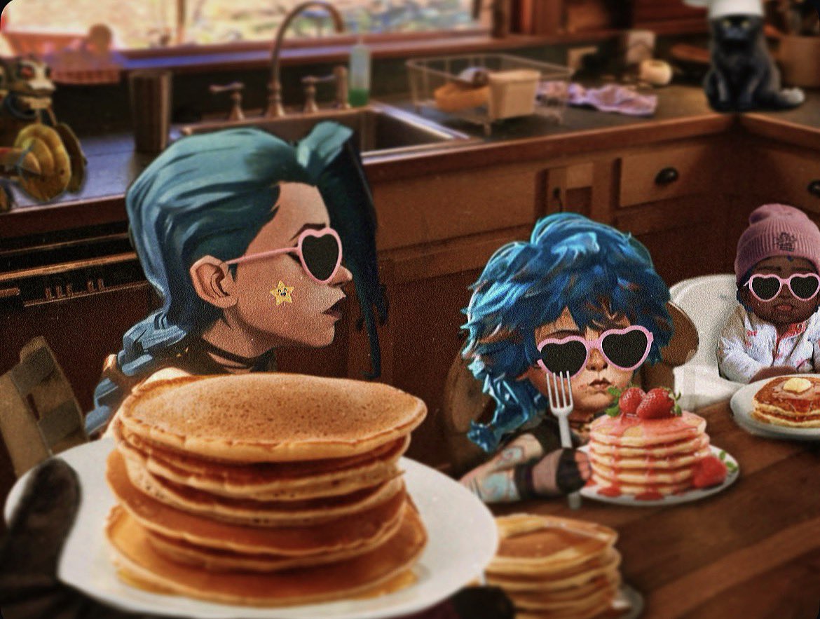 Good morning, Zaun ☀️ 

We made pancakes. It’s a very serious affair in this house 🥞