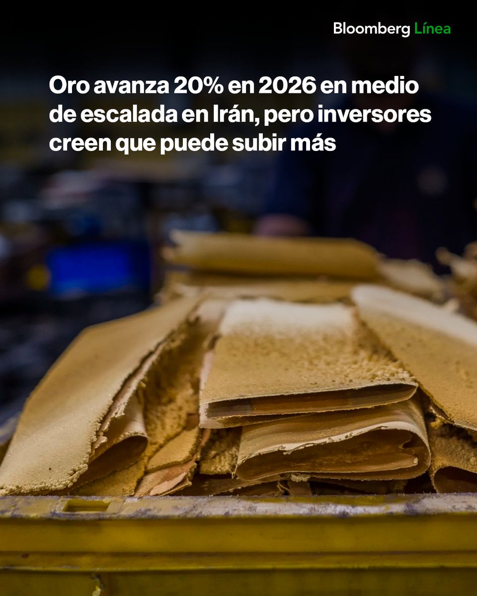 El oro ha continuado el rally de 2025 en los primeros meses de este año y consolida una tendencia que se apoya en flujos institucionales, un entorno macroeconómico con riesgos latentes y las tensiones geopolíticas. Los detalles: bit.ly/4u22FLV
📷Bloomberg
