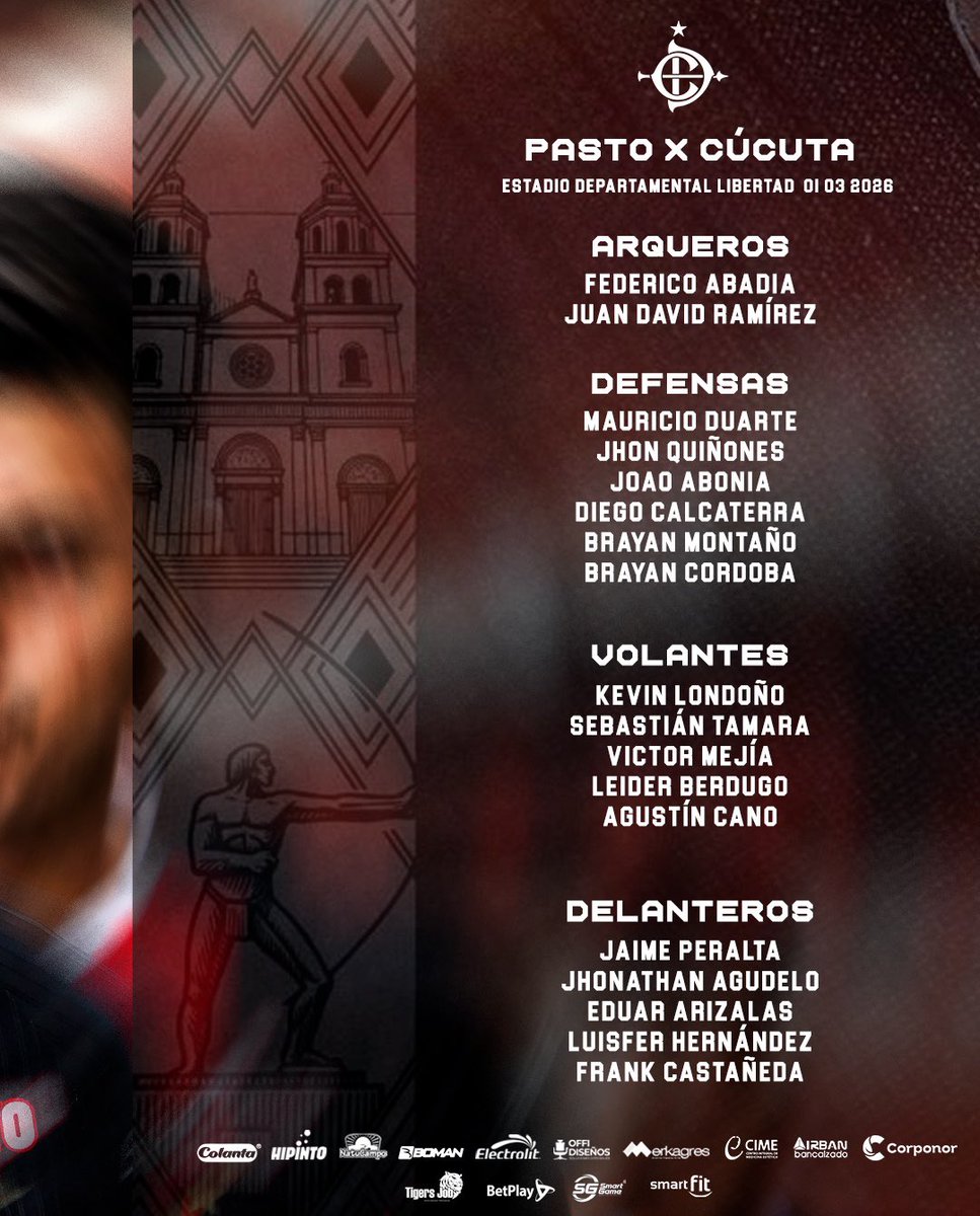 ⚫🔴⚫ <a href="/Cucutaoficial/">Cúcuta Deportivo FC</a> con novedades se presenta hoy en el estadio Libertad ante <a href="/DeporPasto/">Deportivo Pasto</a>. Regresan el arquero argentino Federico Abadía y el atacante Jonathan Agudelo. Estarán los ex-Pasto Mauricio Duarte y Víctor 'Pechuca' Mejía.