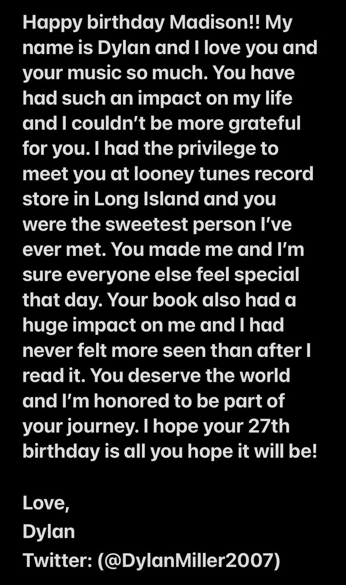 Happy birthday Madison!
<a href="/madisonbeerhq/">Madison Beer HQ</a> #lettersformadison