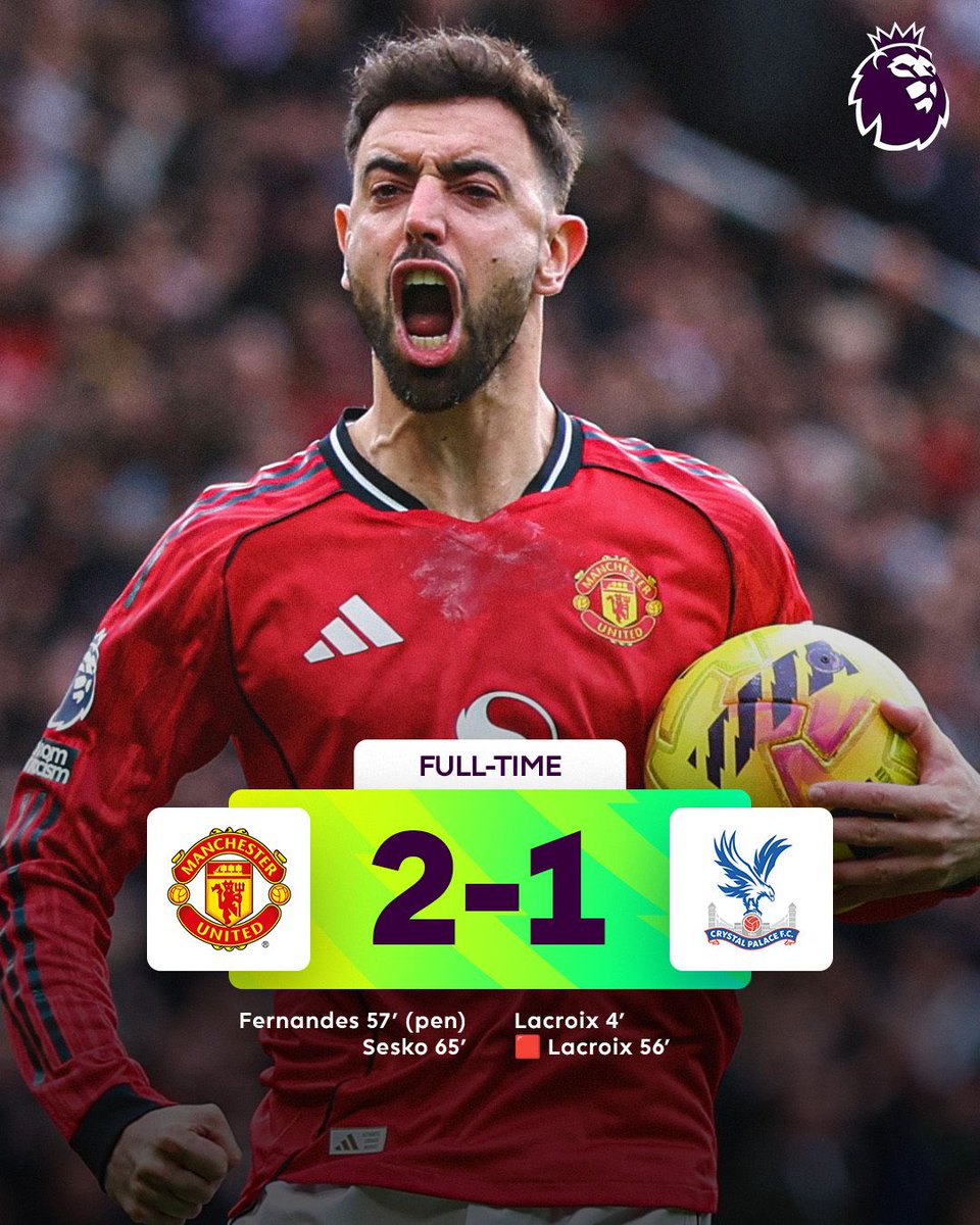 977unityfm's tweet photo. FULL-TIME: And Man Utd move up to third in the table after beating Crystal Palace
#UnityfmSports | #UnityfmNews | #UnityAt25 https://t.co/4QgI77R5Dc