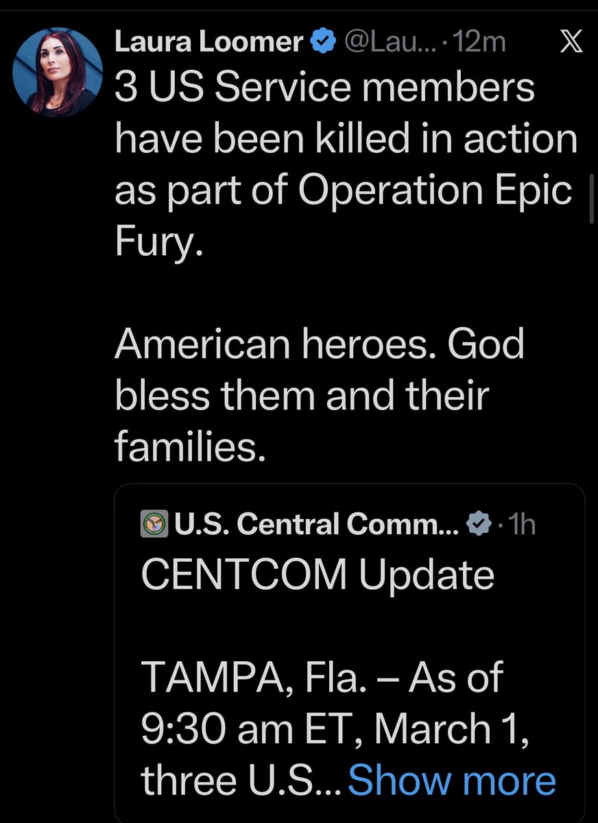 This bitch is celebrating the death of American military members and thanking their families for their blood sacrifice. 

Loomer lost two Congressional races bc nobody respected her or valued her enough to elect her.

But this is who Trump takes late night calls from and laps up