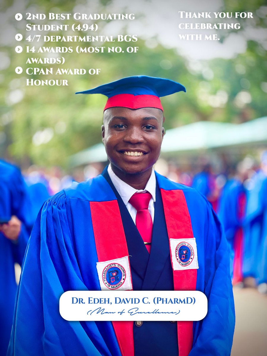 DavidCedeh's tweet photo. This is not the peak.

It is preparation.

The journey continues 🚀

- Dr. David C. Edeh (PharmD)
(Man of Excellence)

#Pharmacy #AcademicExcellence #NigerianStudents #Healthcare #Excellence https://t.co/zlmzRPVntd