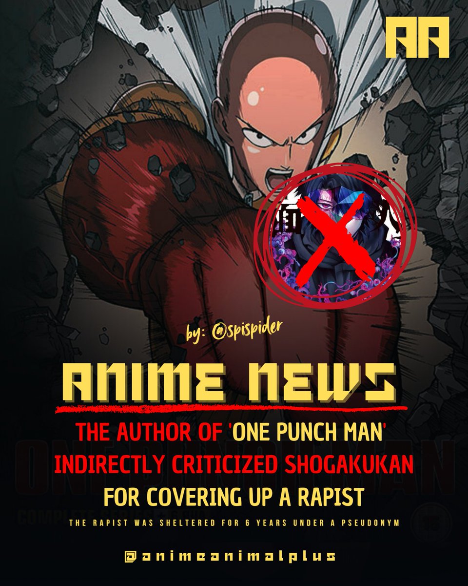 O AUTOR de One Punch Man, One comenta em sua conta do X sobre a Shogakukan acobertar um estrupador de uma menina de 15 anos. O mangaká Shouichi Yamamoto não terá mais sua obra, Daten Sakusen publicada e autores famosos como ONE já cobram atitudes das partes envolvidas no caso e a