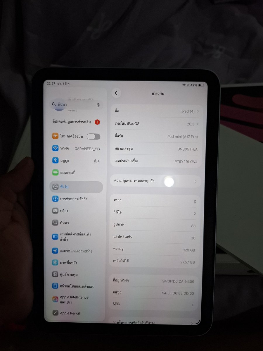 Naphat_98_'s tweet photo. iPad Mini 7 128 GB สีม่วง💜
สภาพใหม่ใช้เอง (ขายเพราะไม่ค่อยได้ใช้ค่ะ)
แบต : 97 %
จำนวนรอบชาร์จ : 43 ครั้ง
เป็นเครื่องศูนย์ไทย  สภาพ 100%
ราคาขาย : 11,500 บาท
สภาพเครื่อง : 100% ใหม่ไร้รอย ไม่ค่อยได้ใช้ อุปกรณ์ครบกล่องสายชาร์จสภาพใหม่
#ipadมือสอง #ipadmini7 https://t.co/CNSBVNvDJo