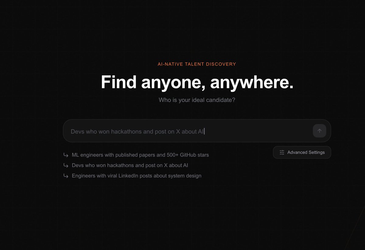 saymooneh's tweet photo. We built this at a YC x Browseruse hackathon

Prompt ANY requirements and only surface candidates that match. 

with the press of a button, you can have a team of 30 helping you find the best talent @browser_use #browseruse https://t.co/huve9aVlai