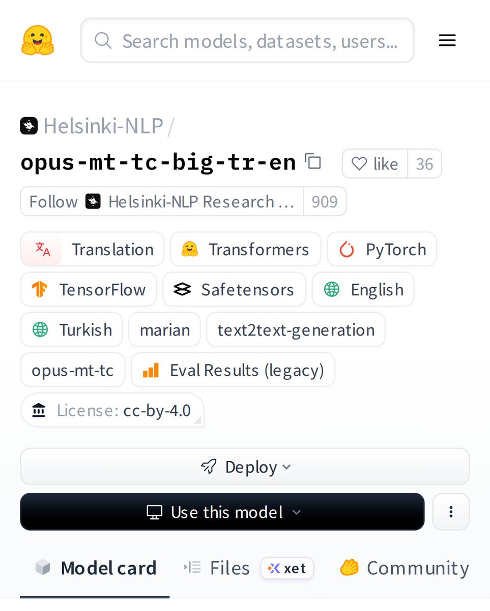 Meet a translation powerhouse that bridges Turkish and English. This model transforms Turkish text into fluent English with impressive accuracy. It's a go-to tool for anyone working across these languages.