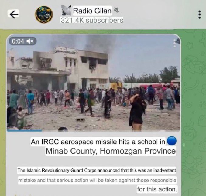 BREAKING: The regime in Iran has confessed and confirmed that the IRGC bombed an Iranian school yesterday, killing many children.

When will the media issue retractions?