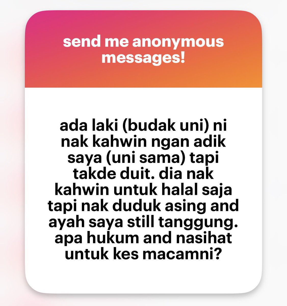 mnasrullah00's tweet photo. Makruh (tak digalakkan) hukumnya seseorang berkahwin tetapi tidak mempunyai sumber kewangan untuk menyara si isteri.

Kiranya dia masih belum sunat atau wajib berkahwin. Pihak perempuan boleh tolak atau tangguh pelawaan tersebut.

Perlu ada sumber kewangan barulah harus berkahwin.