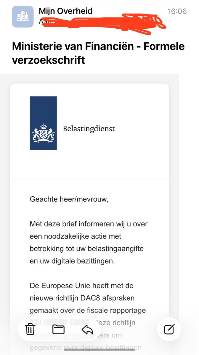 De eerste #Odidohack phishing mail is ontvangen. Net echt!