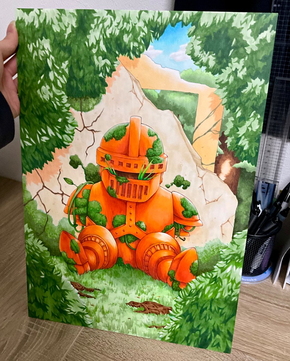 明日からイベントで展示される
イラストが完成したぞ〜💪💪

コピックをふんだんに使ったから
なかなか豪華に仕上がった