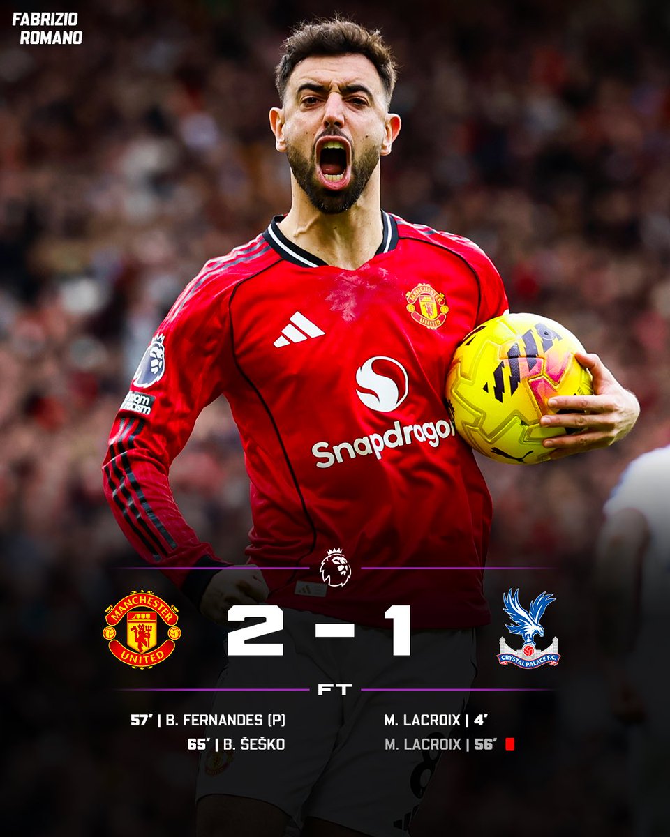 Manchester United beat Palace as they are now third in PL table! 3️⃣📈
