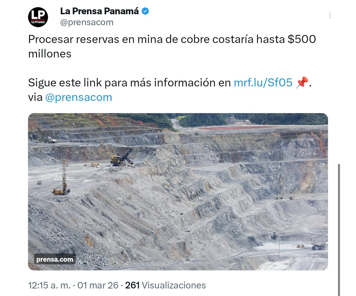 Esta corrupta mina ha seguido trabajando desde 2023 a la cara de todos y ellos haciéndose los pendejos? No a la minería corrupta de <a href="/Cobre_Panama/">Cobre Panamá</a> y del gobierno!!