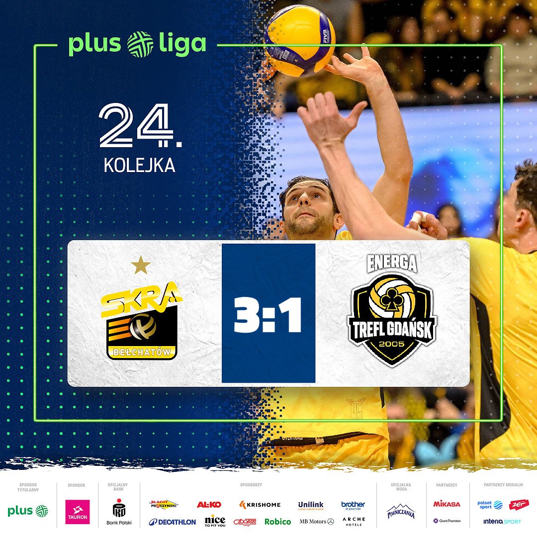 Alan Souza z prawego ataku i... <a href="/_SkraBelchatow_/">PGE GiEK Skra Bełchatów</a> wygrywa mecz z <a href="/Trefl_Gdansk/">Energa Trefl Gdańsk</a> 💪

Bełchatowianie chyba wrócili na właściwe tory, prawda? 😉