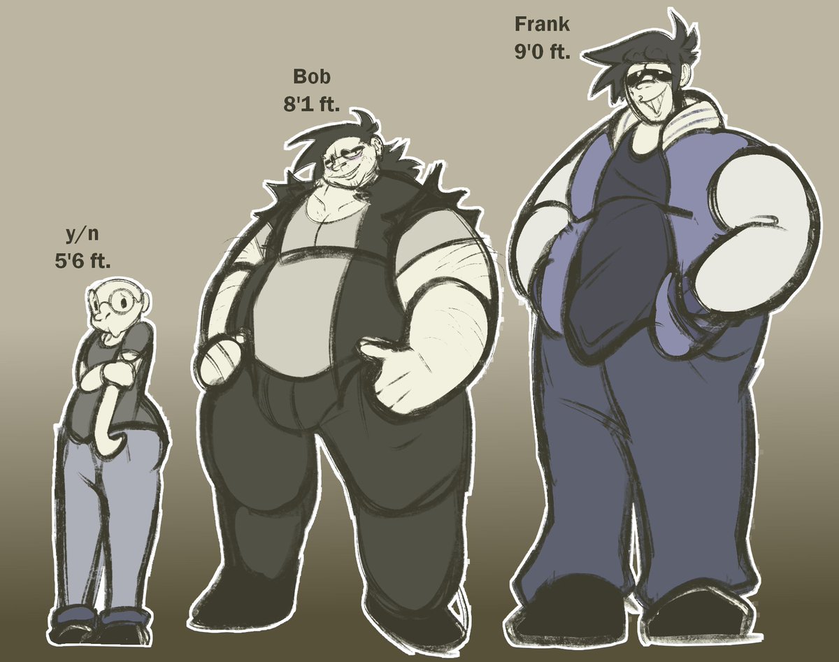 Height chart for the college au (they're so big I'm crying-)

#bobvelseb #spookymonth #bobvelsebau #spookymonthau #spookymonthfrank