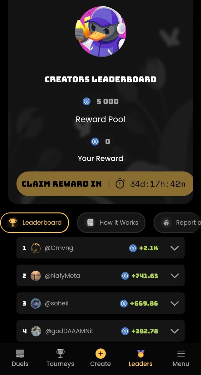 Two meaningful updates just rolled out on <a href="/duel_duck/">Duel Duck</a>  and they signal something deeper than just feature drops.

First,Mobile version is now live:

Clean, smooth and actually optimized not just resized this isn’t just a UI adjustment. It removes friction.
 
Second,The Leaderboard