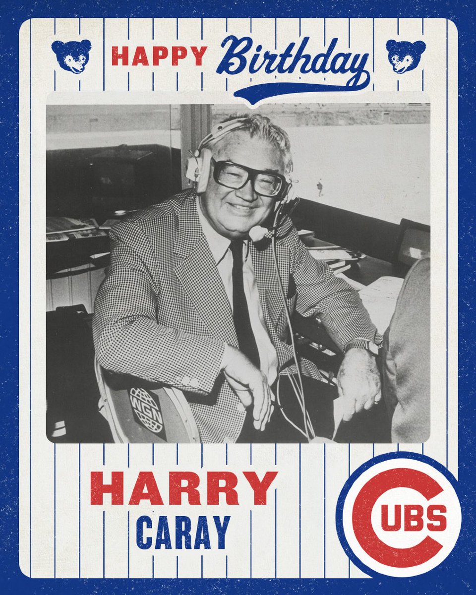 Celebrating the birthday and iconic voice of Harry Caray. 🎉