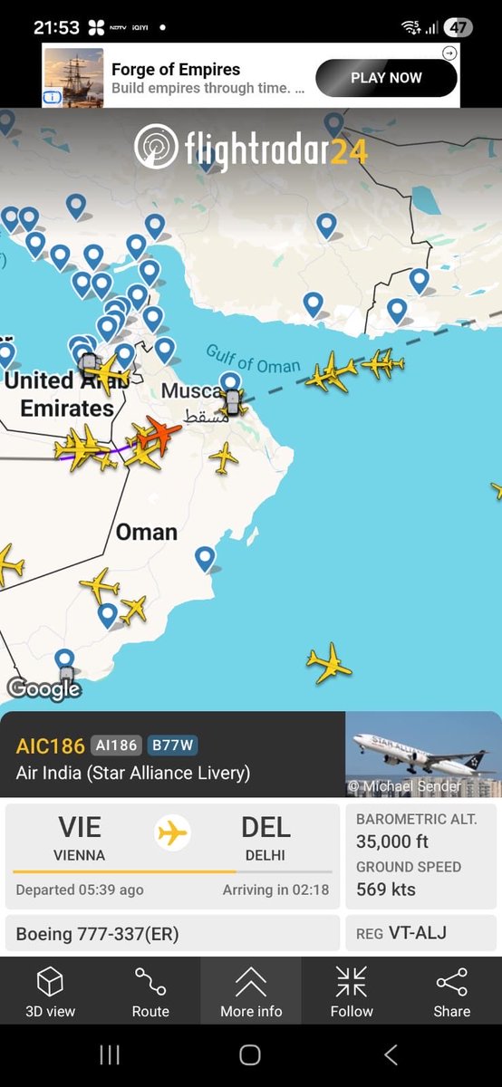 aasthadayal06's tweet photo. Hey @airindia @AirIndia_News @DGCAIndia Are you not communicating with each other? How is an Air India flight flying through airspaces directed by DGCA that Indian carriers should avoid? Is Indian citizens safety not paramount? https://t.co/POVBOHbuww