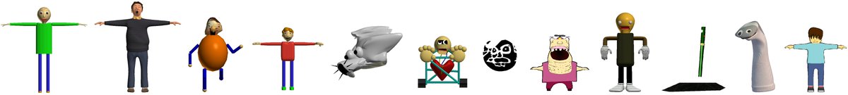 every single Baldi model I've finished so far #BaldisBasics