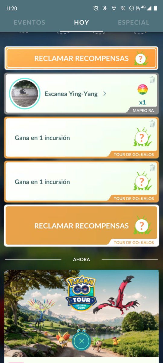 Zeze1942's tweet photo. @NianticHelp necesito una solución para esto, por favor. Reclamo la misión y no me da el encuentro con el Pokémon. No se puede borrar, solo se queda ahí trabada. Me está estancando el evento. https://t.co/f2lVtgoPUP